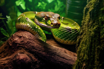 Fototapeta premium Majestic snake in the jungle