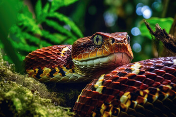 Fototapeta premium Majestic snake in the jungle