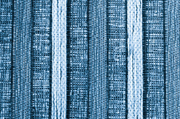 Striped blue textured background. Texture of wool fabric.