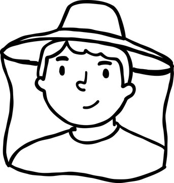 recommend clip art: Doodle Beekeeper Or Apiarist