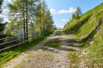 Bergstraße in den Alpen