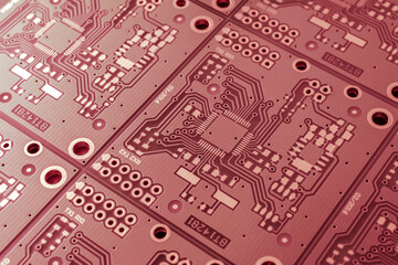 printed circuit. layout of tracks.