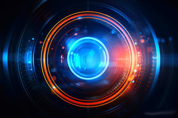 Abstract Background Futuristic Technology Style - Post-processed Generative AI