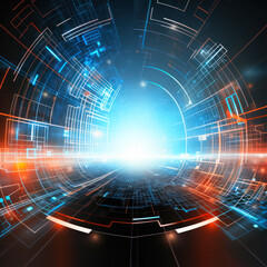 Abstract Background Futuristic Technology Style Elegant Background for Business Tech Presentations - Post-processed Generative AI