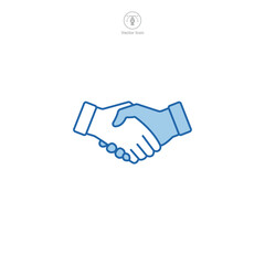 Handshake icon symbol template for graphic and web design collection logo vector illustration