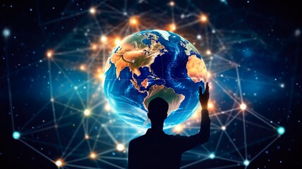 Global Innovation: Connecting Ideas and Creativity, World Globe, generative AI