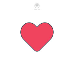 Heart icon symbol template for graphic and web design collection logo vector illustration