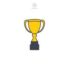 Trophy icon symbol template for graphic and web design collection logo vector illustration