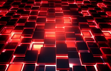 Obraz premium Abstract red background made with AI generative technology