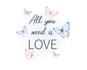 butterfly on pink background