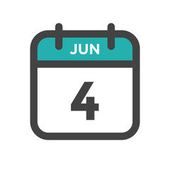 June 4 Calendar Day or Calender Date for Deadlines or Appointment