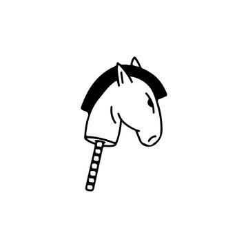 vector illustration of toy horse head