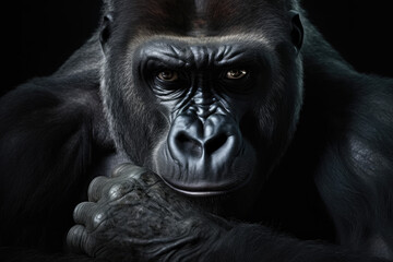 Fototapeta premium Pensive Gorilla
