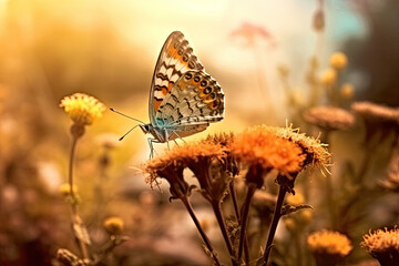 Beautiful butterfly on a flower