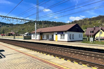 Naklejka premium railway station in the country