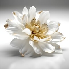 white flower on white background