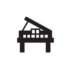 Fototapeta premium Piano String Tail Solid Icon