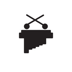 Instrument Mallets Music Solid Icon