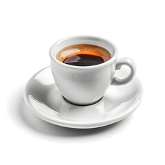 Fototapeta premium white cup of black coffee
