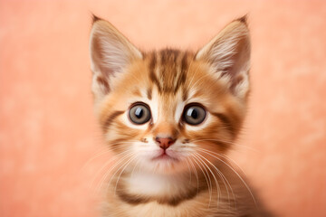 Naklejka na ściany i meble Cute Bengal kitten portrait studio shot