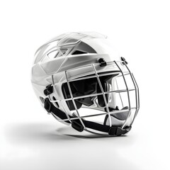 ice hockey helmet on white background from the side