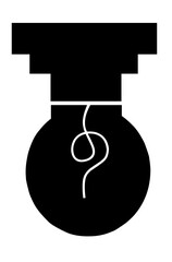 Illustration vector graphic of bulb glyph icon