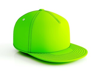 Images of green baseball cap isolated on white background. 