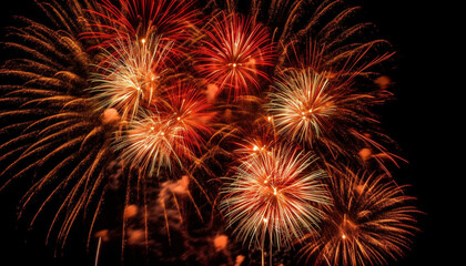 Vibrant colors exploding in traditional festival celebration generated by AI