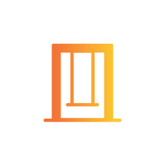 Circus Empty Swing Solid Icon