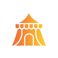 Circus Stand Tent Solid Icon
