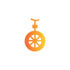 Fototapeta premium Circus Festival Unicycle Solid Icon