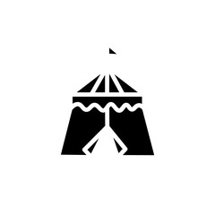 Circus Festival Tent Solid Icon