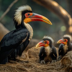 Hornbill Family Bonding, A Tale of Love and Nurturing