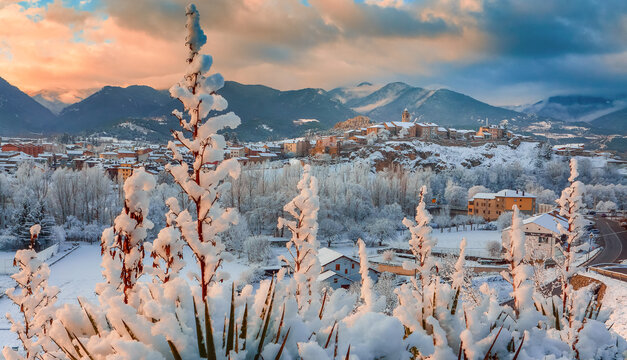 Nevada en Bellver de Cerdanya, Lleida