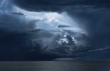 storm over the sea - Powered by Adobe