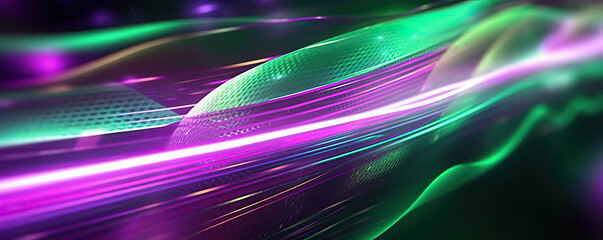 A purple and green abstract background created with Generative AI technology