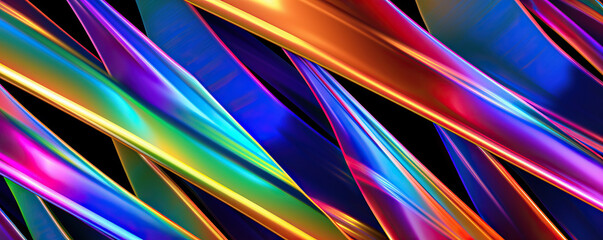 A multicolored abstract background with wavy lines created with Generative AI technology
