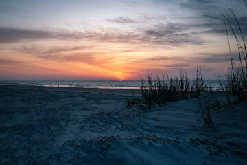 Fototapeta premium sunset over the river