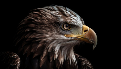Fototapeta premium Majestic bird of prey with sharp talons generated by AI