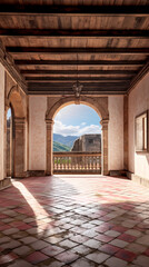 interior of a terrace