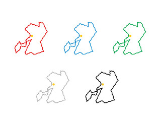 熊本県　地図（ジグザグ）
