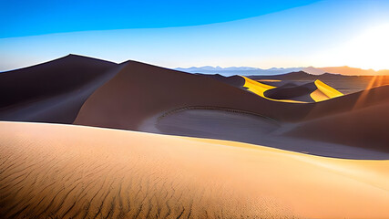 Fototapeta na wymiar sunset in the desert AI Generative
