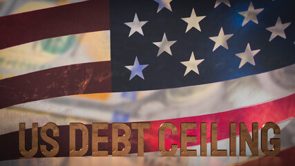 Fototapeta na wymiar The dirty text on Usa flag Background for Business concept 3d rendering