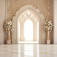 Digital Backdrops, Palace White Room Backgrounds