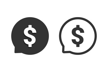 Money talk icon. Illustration vector
