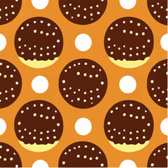 cute simple jaffa cake pattern, cartoon, minimal, decorate blankets, carpets, for kids, theme print design
