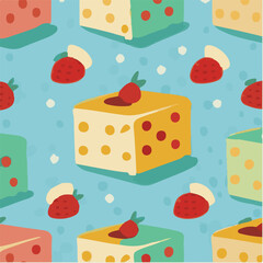 cute simple fruitcake pattern, cartoon, minimal, decorate blankets, carpets, for kids, theme print design
