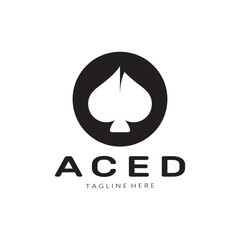 ace logo design for casino poker app games vector