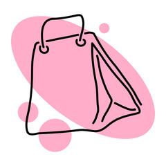 Package icon. Concept online order and internet shopping. Vector illustration isolated on white background.