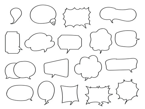 various bubble chat set. bubble speech cartoon set